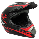 Cross Helmet MATTE Black Decal Red