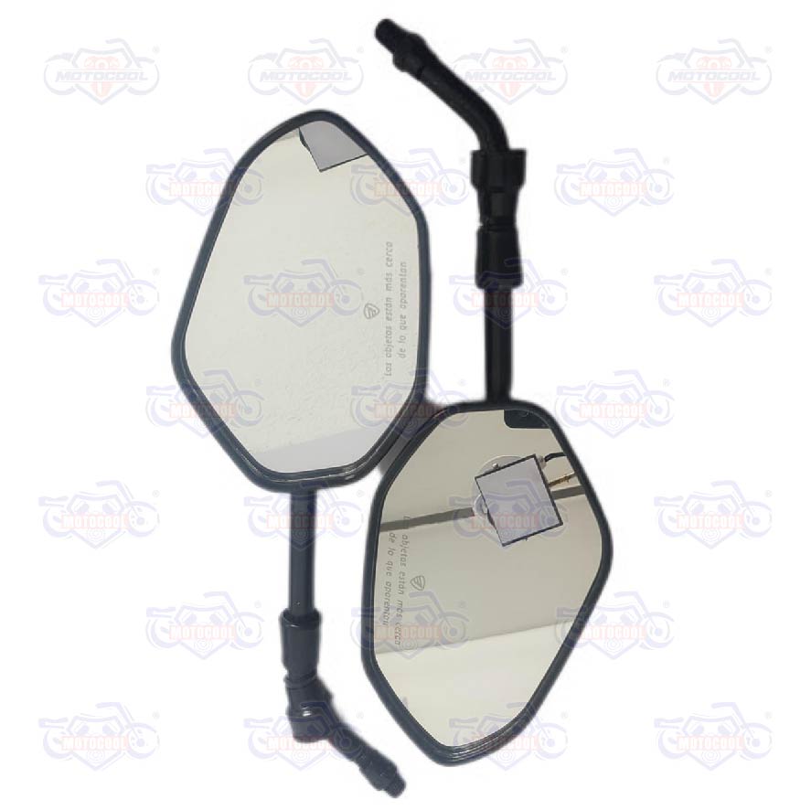 CONJUNTO ESPEJOS DER/IZQ CON LOGO Y LEYENDA ITALIKA HOMOLOGADO NITRO150