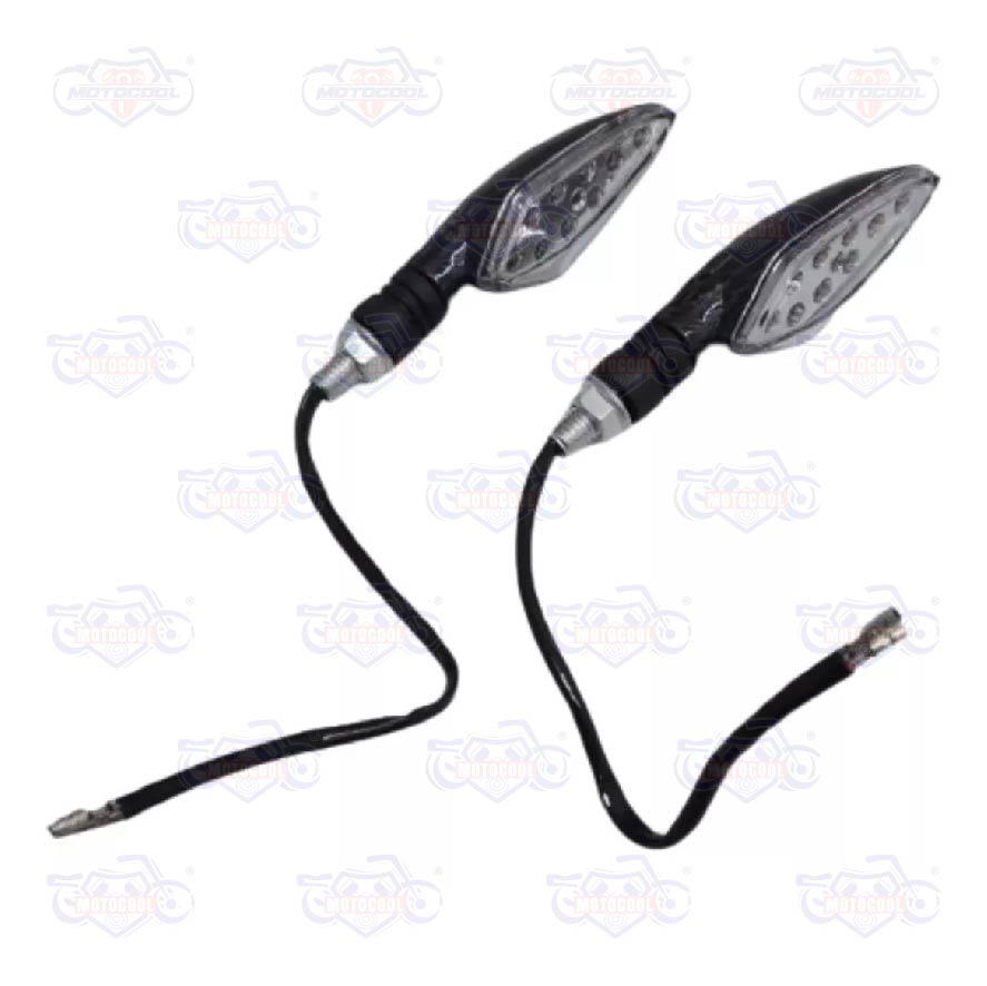 Kit Via Led Base Tipo Fibra Carbon Luz Azul