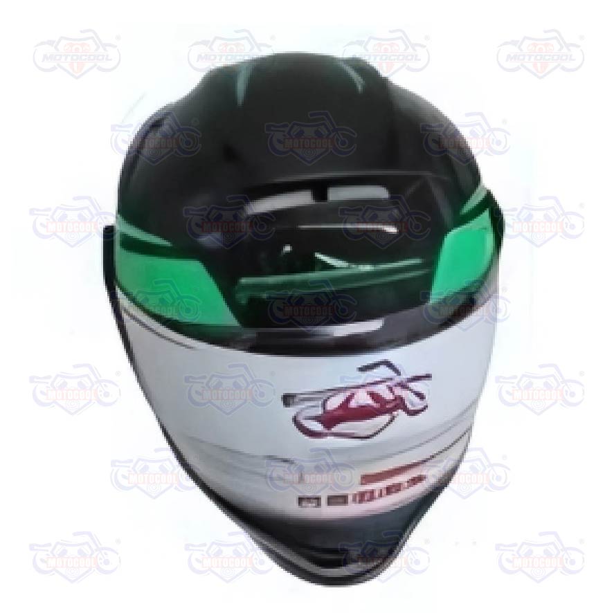 CASCO MOTOCOOL VERDE/NEGRO