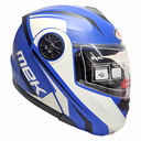 MEK-159 Casco Abatible Azul/Blanco Matte

