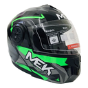 Casco MEK MK759 ABATIBLEFLASH VERDE NEON/GRIS Brillante