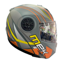 Casco MEK MK759 ABATIBLE  BRAVO ANARANJADO/GRIS Brillante