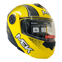 Casco MEK MK759 ABATIBLE RIPO AMARILLO /GRIS Brillante