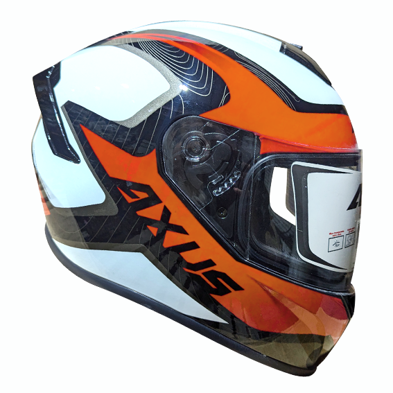 CASCO AXUS IRON NARANJA/NEGRO/BLANCO TALLA XL
