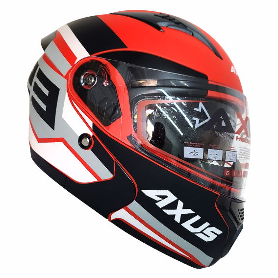 CASCO ABATIBLE SPORT 23 ROJO/BLANCO