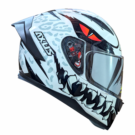 CASCO PARA MOTOCICLISTA CERRADO ANGRY WHITE XL