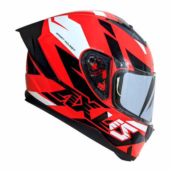 CASCO PARA MOTOCICLISTA CERRADO SKY RED/BLACK XL