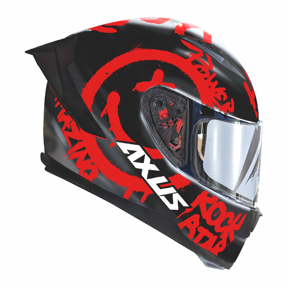 CASCO PARA MOTOCICLISTA CERRADO SPRAY RED/GRAY XL