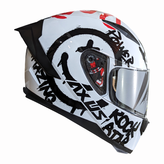CASCO PARA MOTOCICLISTA CERRADO SPRAY RED/WHITE XL