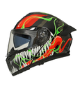CASCO PARA MOTOCICLISTA ABATIBLE NIGHT GRIS/VERDE
