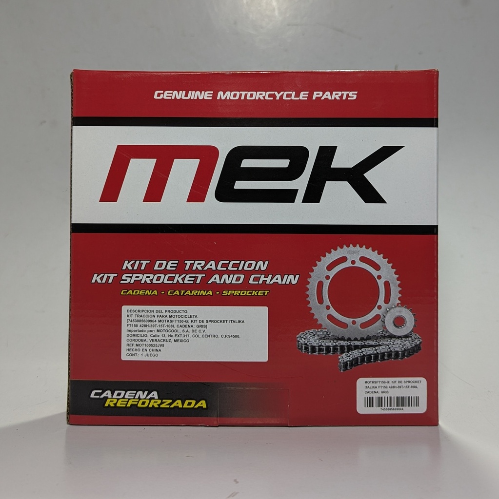 Kit de tracción FT150 Reforzado Cadena Dorada