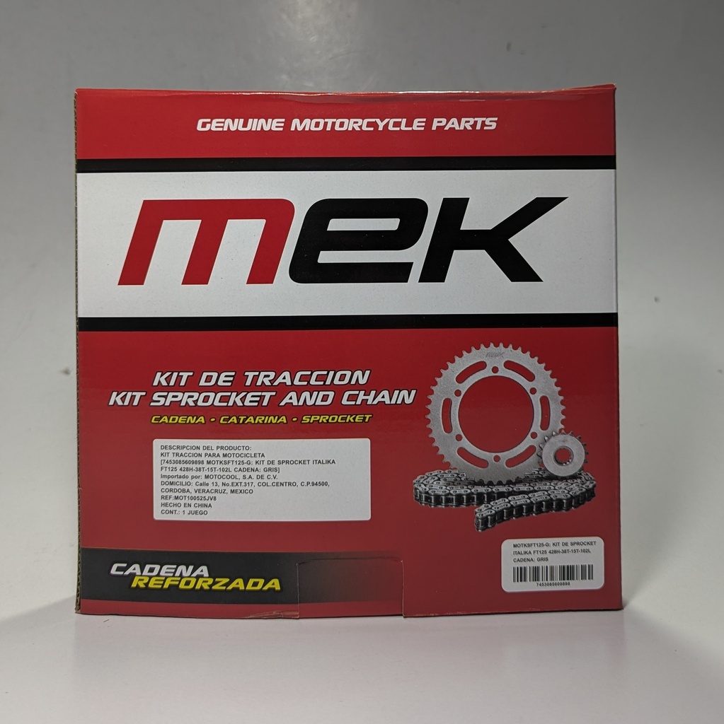 KIT DE TRACCIÓN FT128 REFORZADO CADENA DORADA