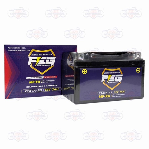 [FEG02 MF-FA YTX7A-BS] BATERIA FEG 12V7AH HOMOLOGACION RAPID150/ZM150/AKTIVA150
