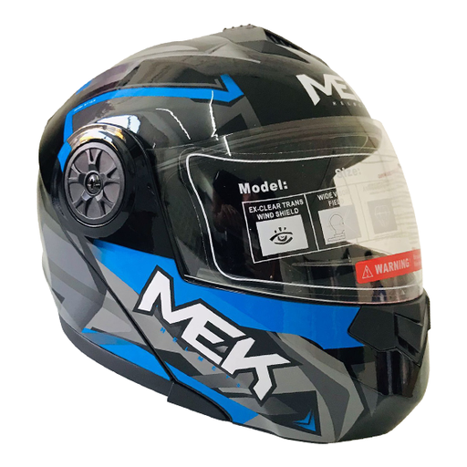 [AC1B-J116-001] Casco MEK MK759 ABATIBLEAQUA AZUL/GRIS Brillante