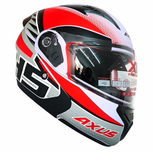 [AC1B-0013-001] CASCO ABATIBLE SPORT H5 BLANCO/ROJO