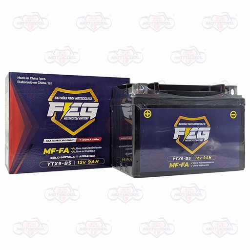 [FEG10 MF-FA YTX9-BS] BATERIA FEG 12V9AH HOMOLOGACION ZMAX200/PLUS